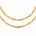 Collar Mónaco Chain Original Cubana Eslabón Largo tipo Cartier Diamantado 5 mm 40 cm. Oro 14k