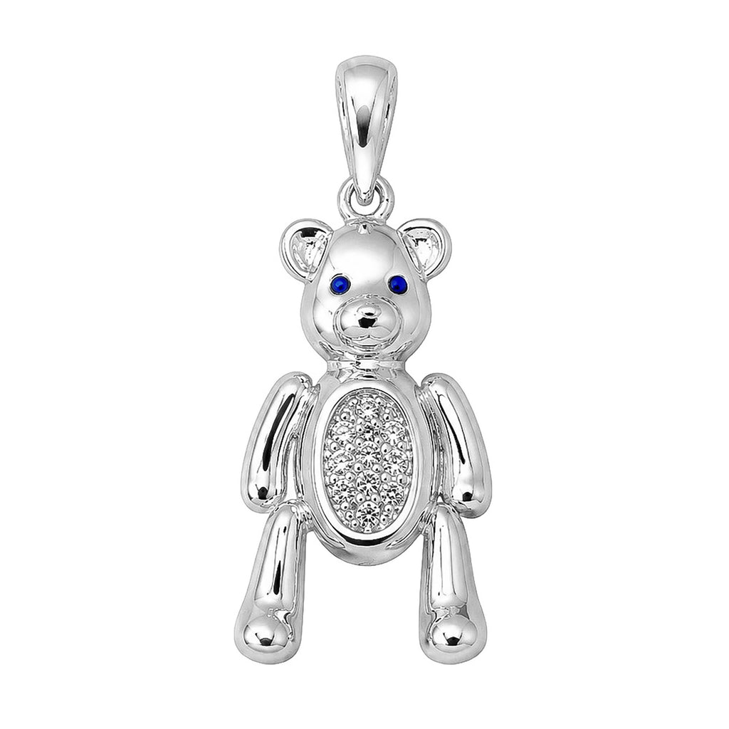 Dije Inspirado Oso 1:1 Oso Grande con Circonias Plata .925