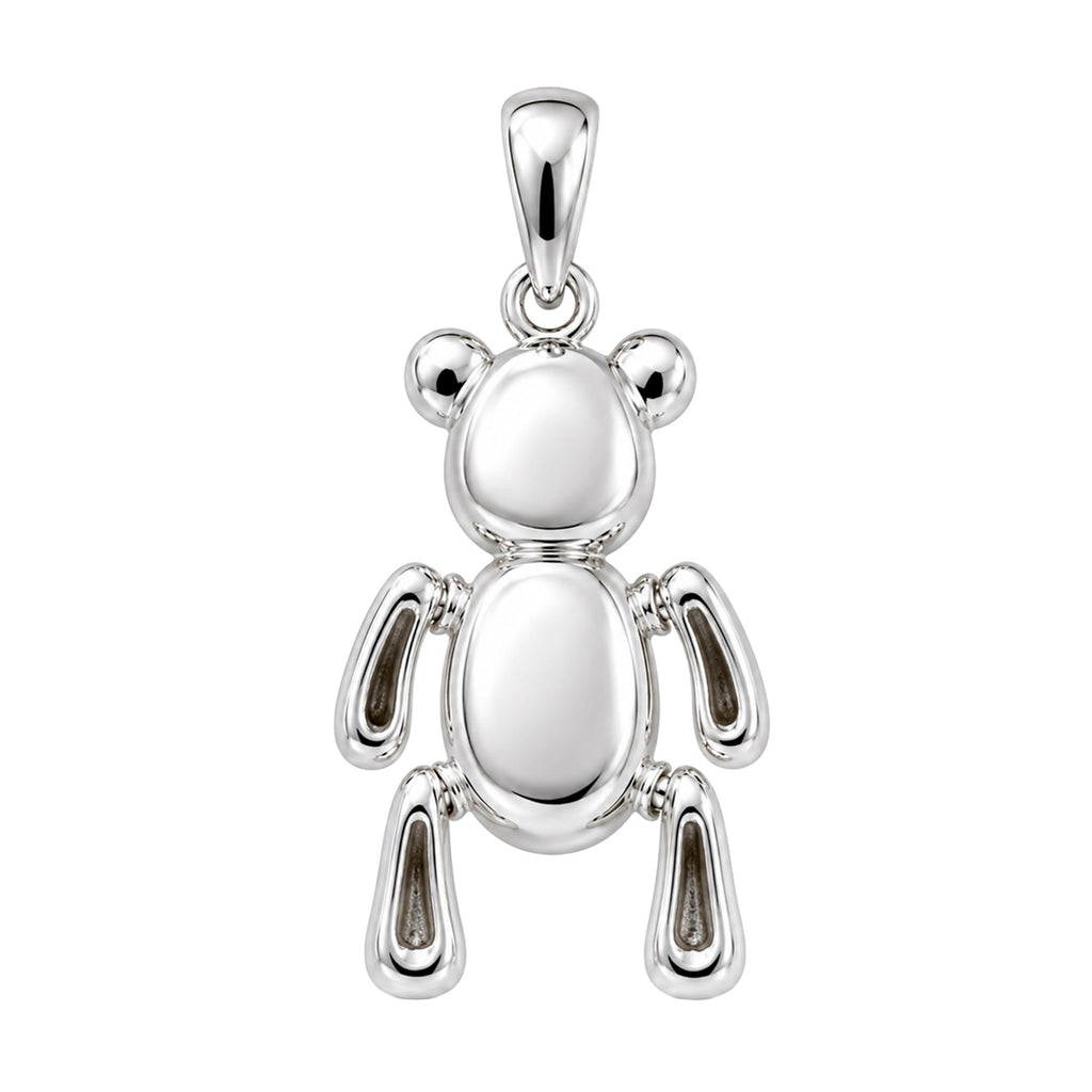 Dije Inspirado Oso 1:1 Oso Grande con Circonias Plata .925