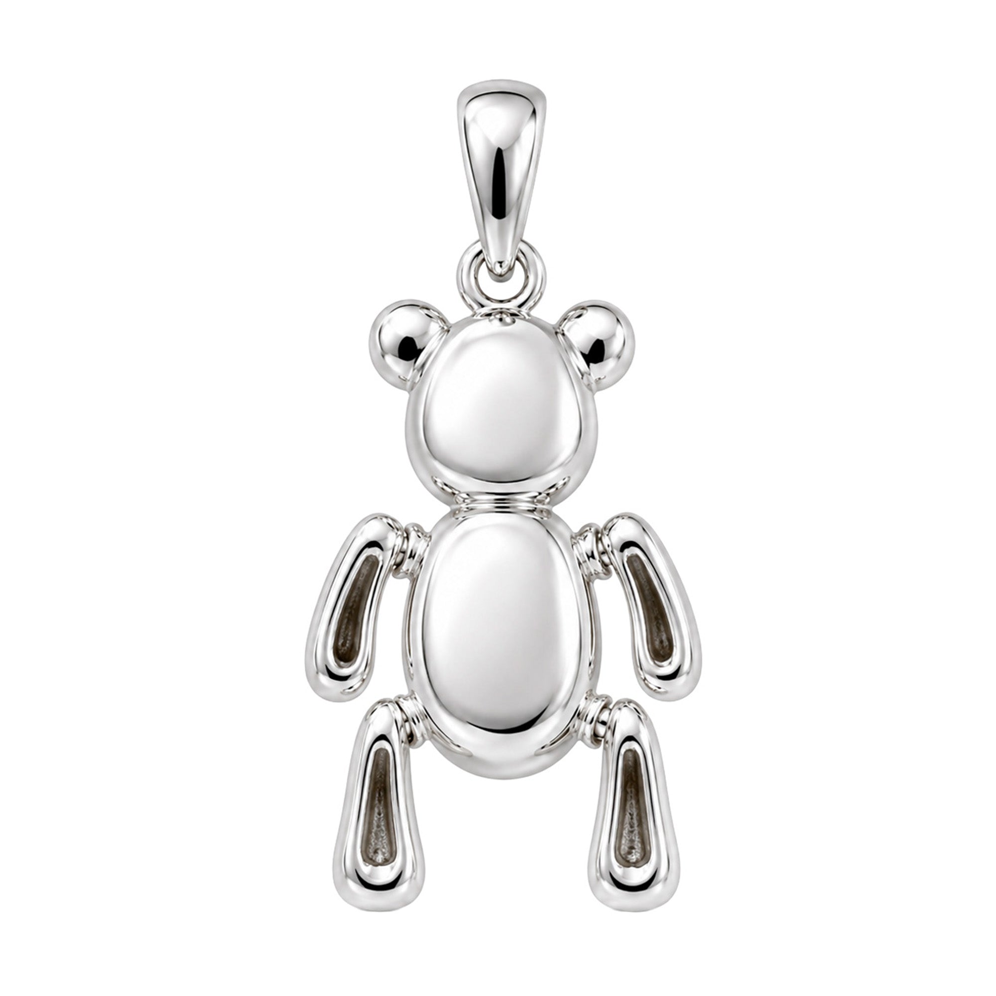 Dije Inspirado Oso 1:1 Oso Grande con Circonias Plata .925