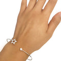 Brazalete Silueta Estrellas con Micro Circonias Plata .925