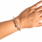 Brazalete Cartier 1:1 Clavo con Circonias, Plata .925 con Baño de Rodio