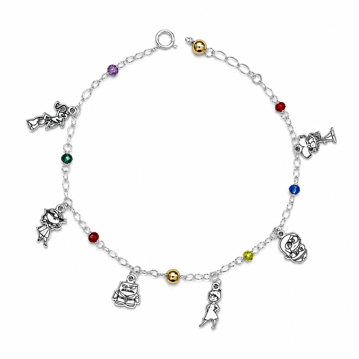 Pulsera Inspirado Intensamente con Dijes Colgantes Plata .925