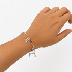 Pulsera Inspirado Intensamente con Dijes Colgantes Plata .925