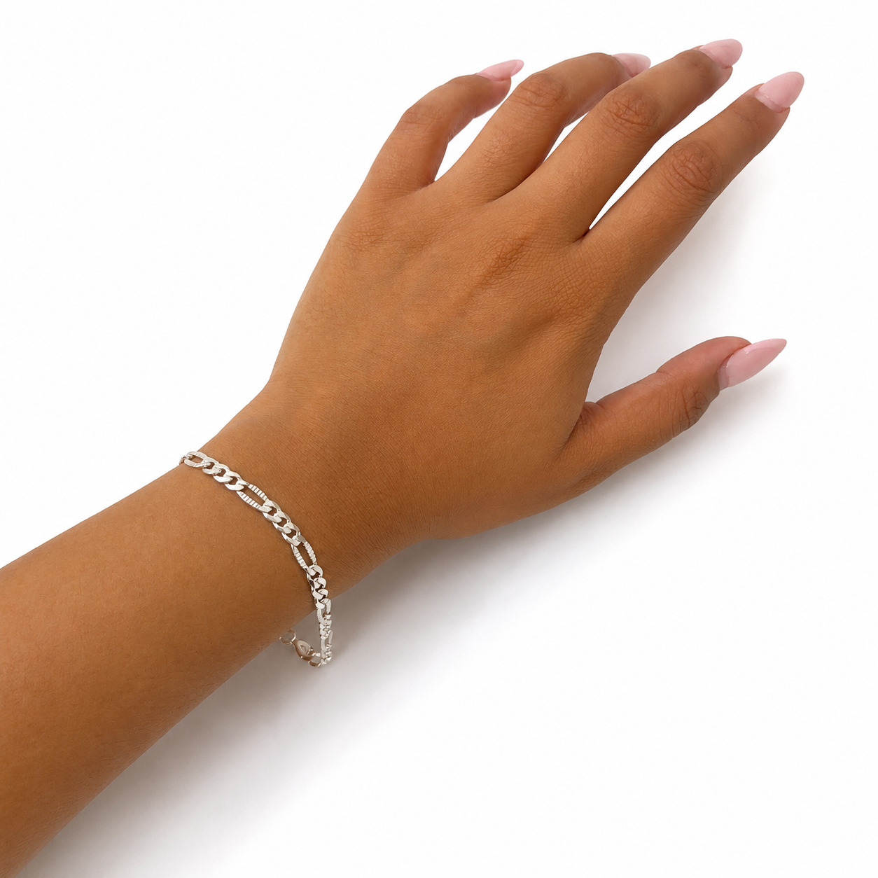 Pulso Cartier con Eslabon Diamantado Plata .925