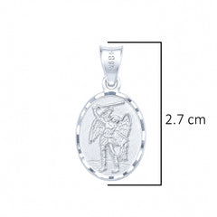 Dije Medalla San Miguel Arcángel Plata .925