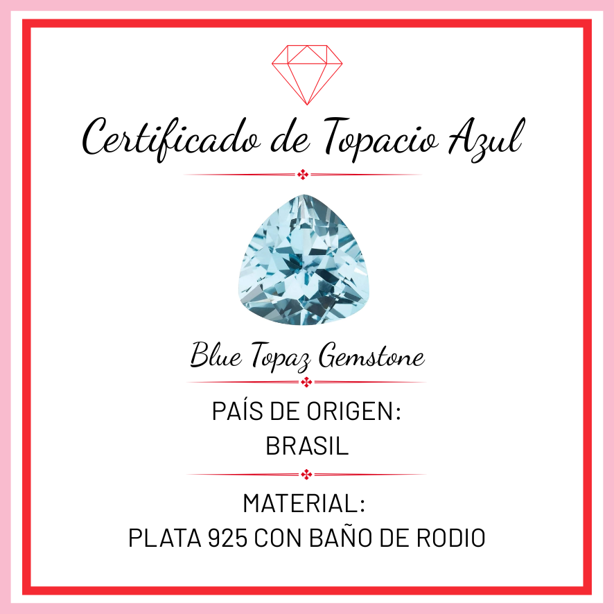 Pulsera Piedra Preciosa Topacio, Plata .925 con Baño de Rodio