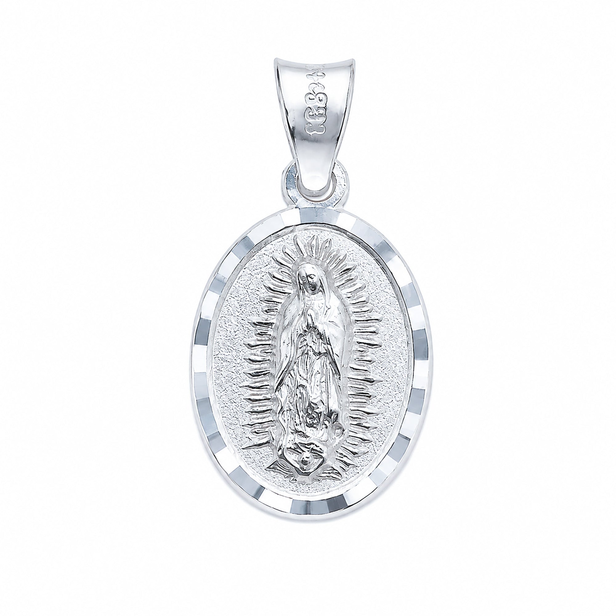 Dije Medalla Virgen de Guadalupe 2.7 cm Plata .925