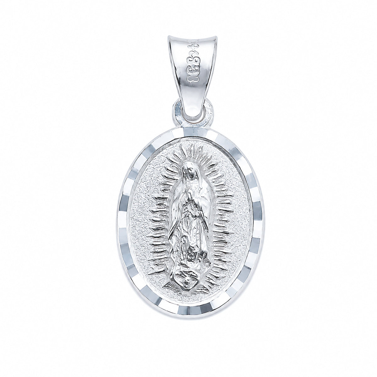 Dije Medalla Virgen de Guadalupe 2.7 cm Plata .925