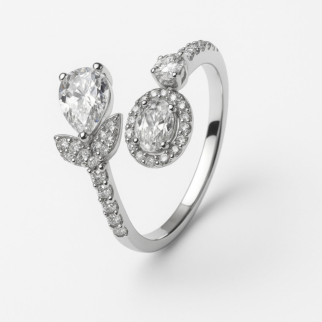Anillo flor Plata .925