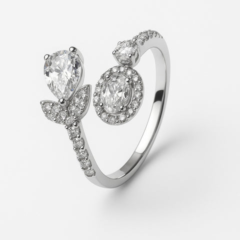 Anillo flor Plata .925