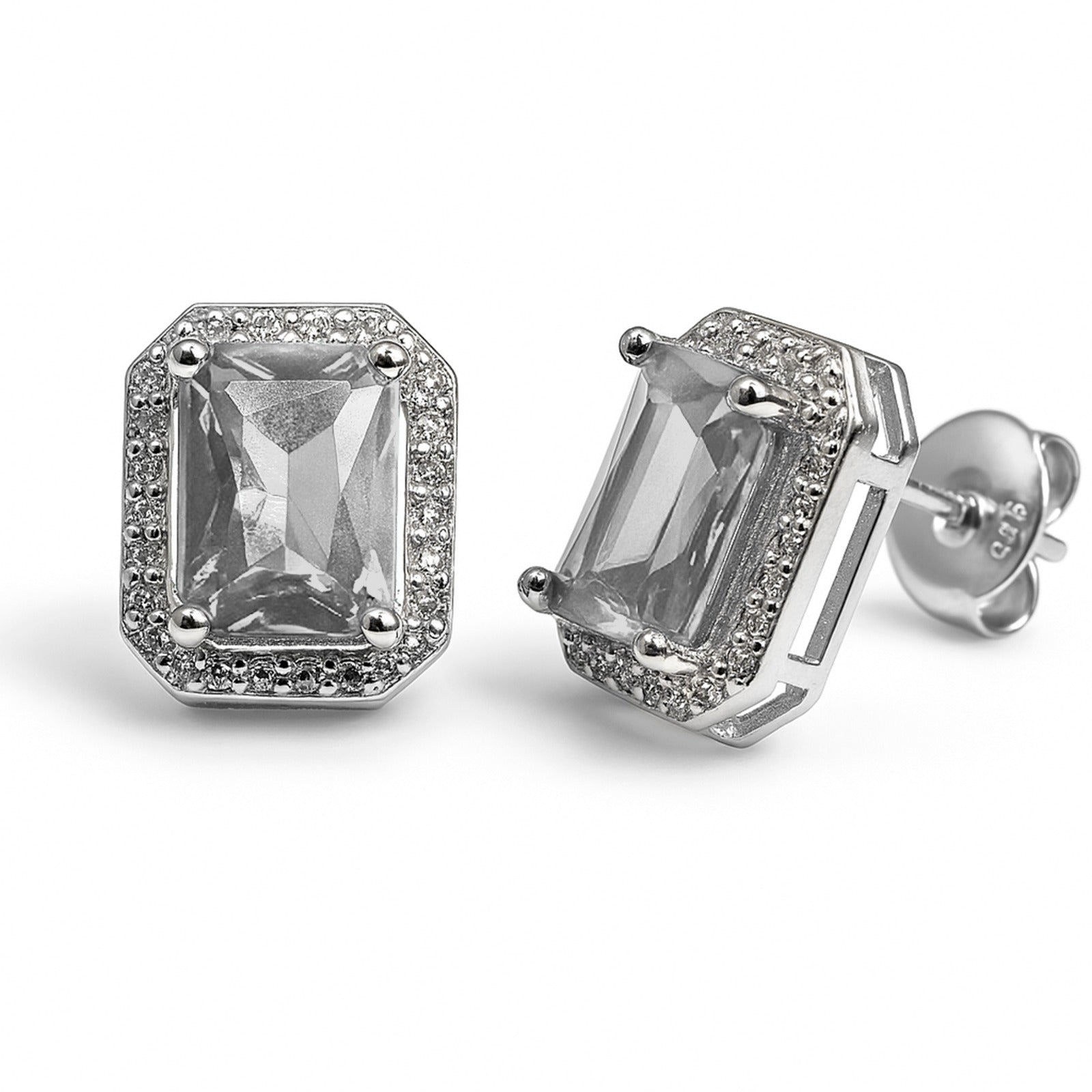 Broquel circonia Plata .925