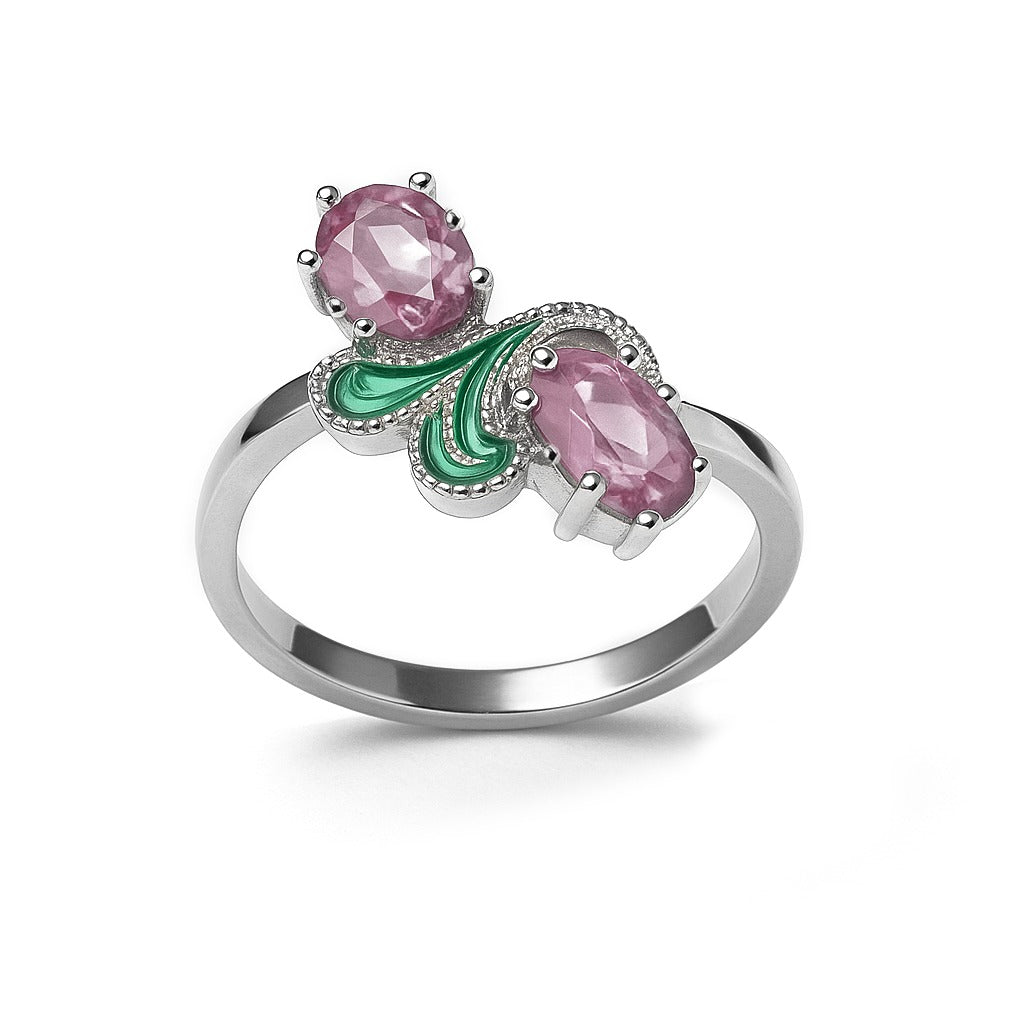 Anillo doble circonia Plata .925