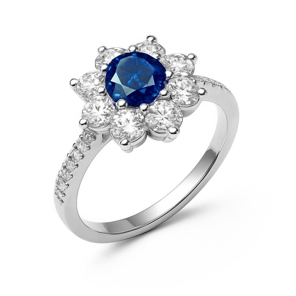 Anillo flor Plata .925