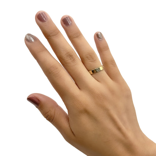 Anillo Banda Inspirado Cartier Oro 10K