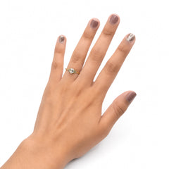 Anillo Solitario con Micro Circonias Oro 10k