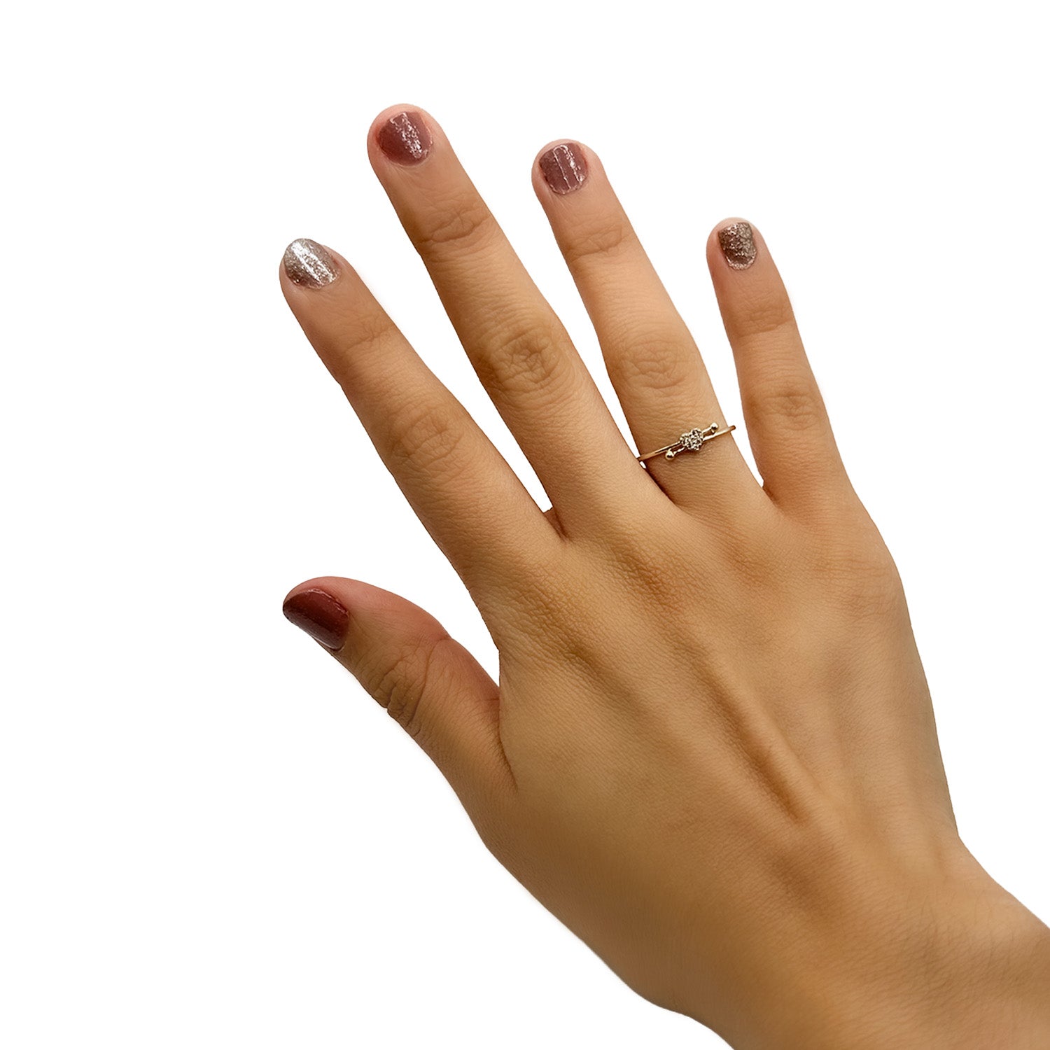 Anillo Corazon con Mircro Circonias Oro 10K