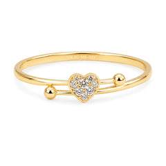 Anillo Corazon con Mircro Circonias Oro 10K