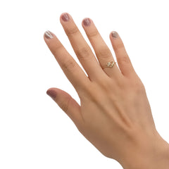 Anillo Corazon con Circonia Oro 10K