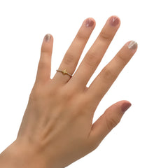 Anillo Estrella con Micro Circonias Oro 10K