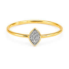 Anillo Semilla con Micro Circonias Oro 10K