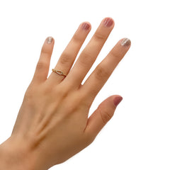 Anillo Inspirado Tiff con Micro Circonias Oro 10k