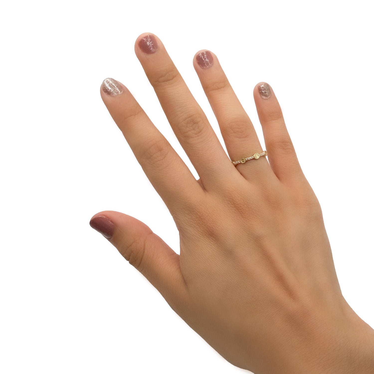 Anillo Inspirado Cartier con Micro Circonias Oro 10K