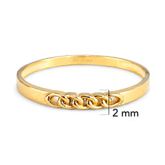 Anillo Eslabones Entrelazados Oro 10k