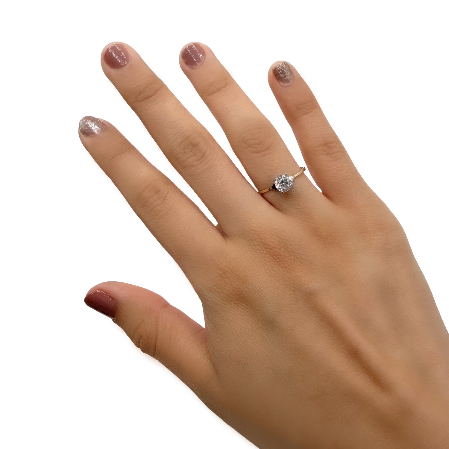 Anillo Solitario Maxi Oro 10K