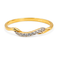 Anillo Entrelazado con Circonias Oro 10K