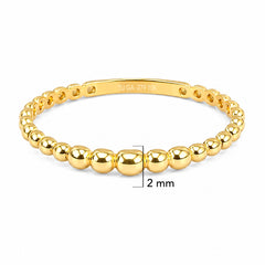 Anillo Medias Bolitas Oro 10K