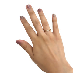 Anillo Medias Bolitas Oro 10K