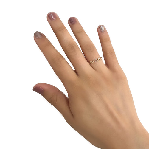 Anillo Cartier Eslabon 2X1 Oro 10K