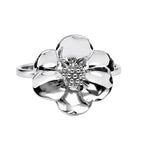 Anillo Flor Sakura Grande Colección Florecer Plata .925 con Baño de Rodio