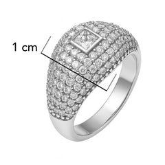 Anillo Inspirado Pan Con Micro Circonias Plata .925