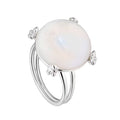 Anillo Osos 1:1 Perla Plata .925 con Baño de Rodio