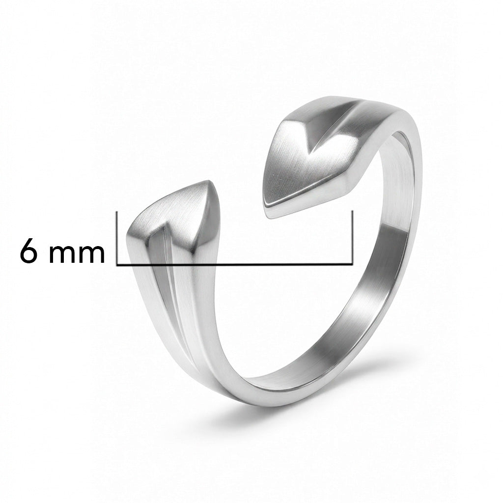 Anillo Ajustable Liso Hecho A Mano Plata .925