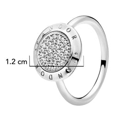 Anillo Inspirado Pan 1:1 Redondo con Micro Circonias Plata .925