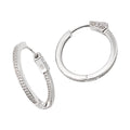 Arracada Huggies Clásica Circonias Chicas Plata .925 con Baño de Rodio