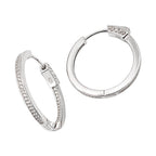 Arracada Huggies Clásica Circonias Chicas Plata .925 con Baño de Rodio