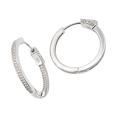 Arracada Huggies Clásica Circonias Chicas Plata .925 con Rodio