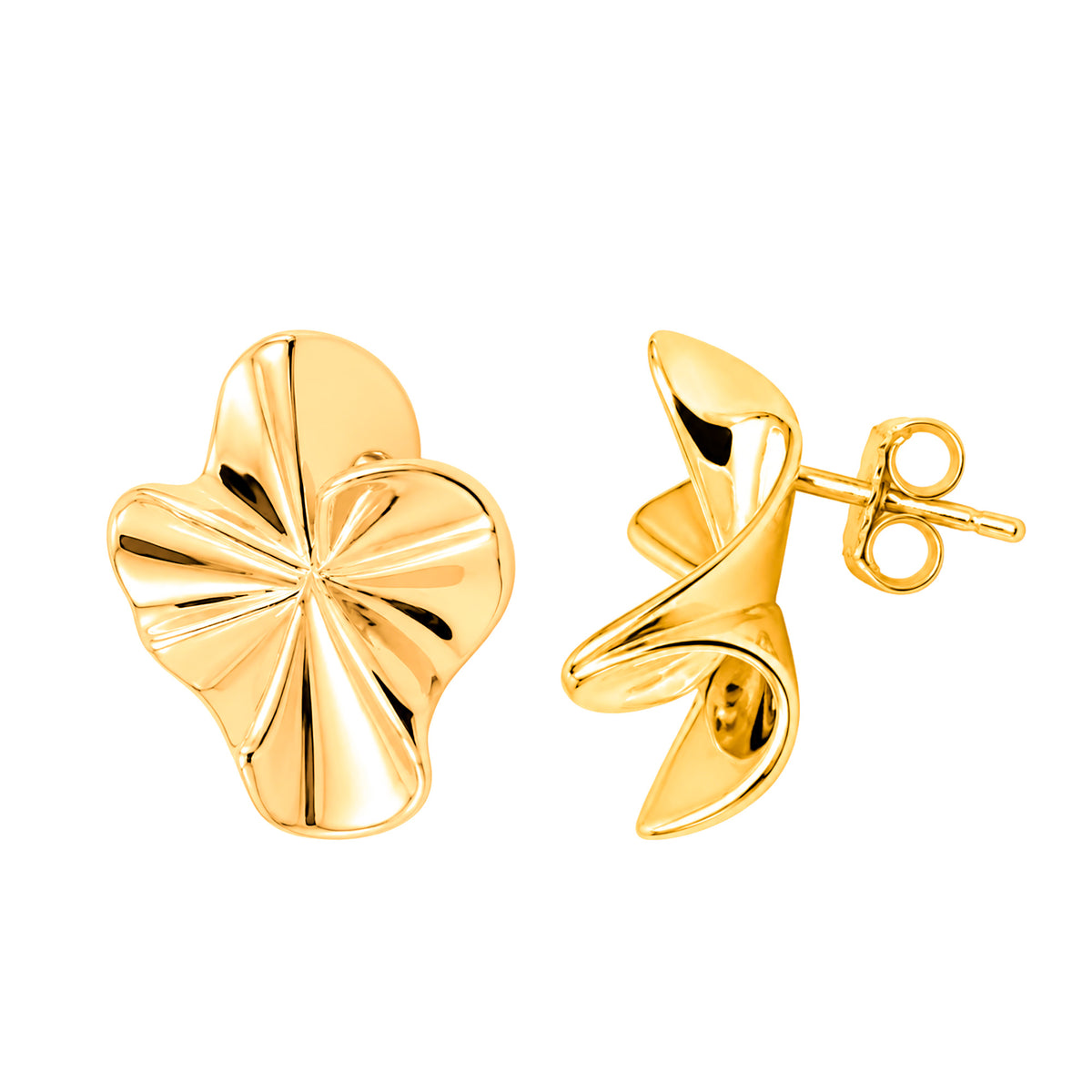 Arete Bloom Colección Florecer Plata .925 con Baño de Oro 18k