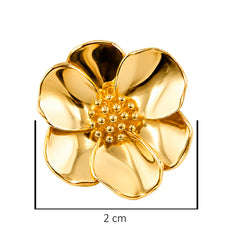 Arete Flor Sakura Grande Colección Florecer Plata .925 con Baño de Oro