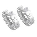 Arracada Huggies Inspirado Oso 1:1 6 Osos Lisos, Plata .925 con Baño de Rodio