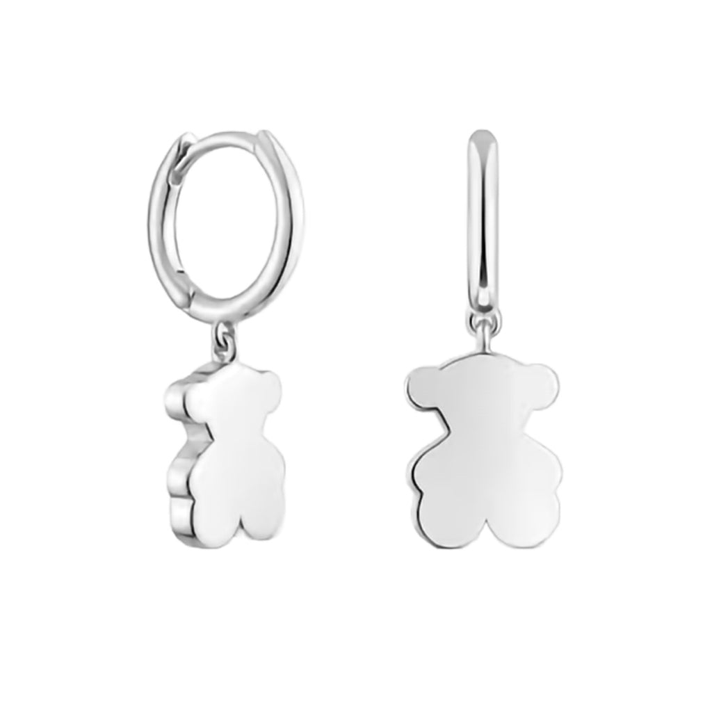 Arracada Huggies Inspirado Osos 1:1 Liso Plata .925