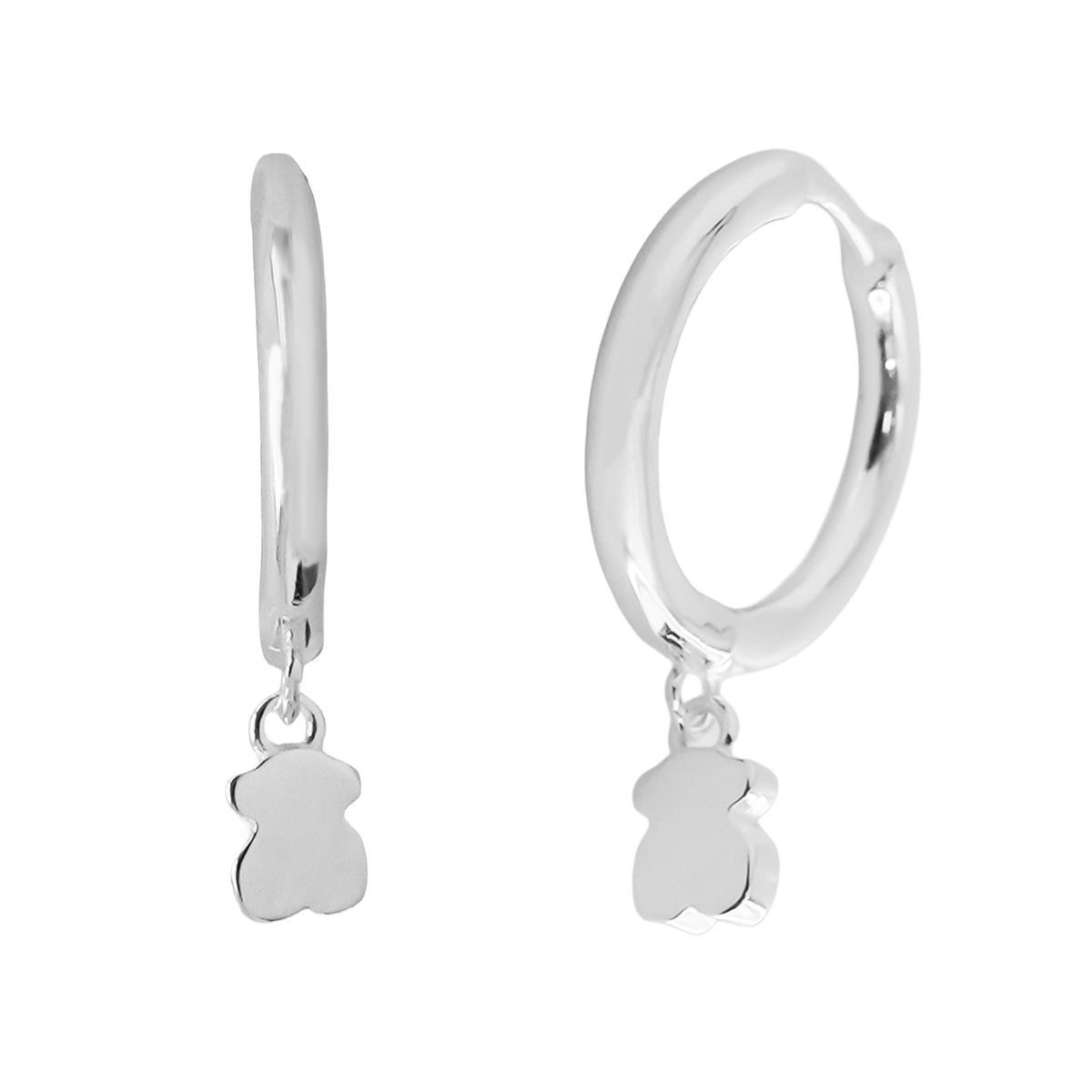 Arracada Huggies Inspirado Osos 1:1 Liso Plata .925