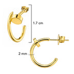 Arracada Inspirada Cartier 1:1 Clavo, Plata .925 con Baño de Oro 18k