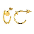 Arracada Inspirada Cartier 1:1 Clavo, Plata .925 con Baño de Oro 18k