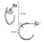Arracada Inspirada Cartier 1:1 Clavo, Plata .925 con Baño de Rodio