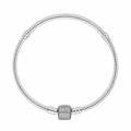 Pulsera Pan 1:1 Flexible con Broche de Barril con Circonias Plata .925